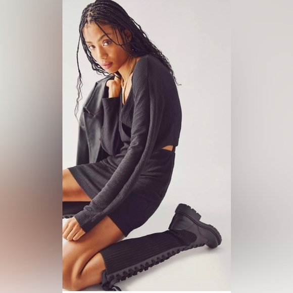 NWOT Free People Stasia Mini Dress In Rebel Red - Size Medium - Picture 4 of 11